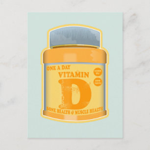 Carte Postale Comprimés de vitamine D santé et bien-être