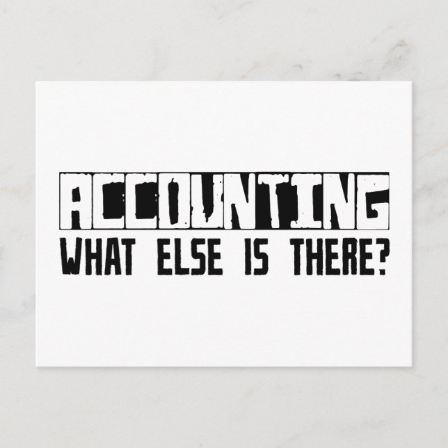 Carte Postale Comptabilisation Qu'Y A-T-Il D'Autre ? (Devant)