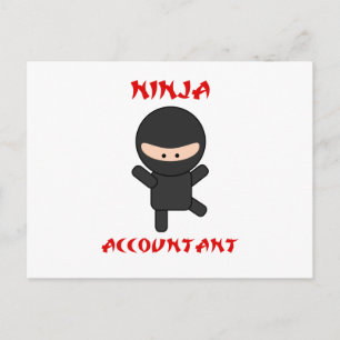 Carte Postale Comptable Ninja