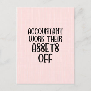 Carte Postale Comptable Travailler Leurs Actifs