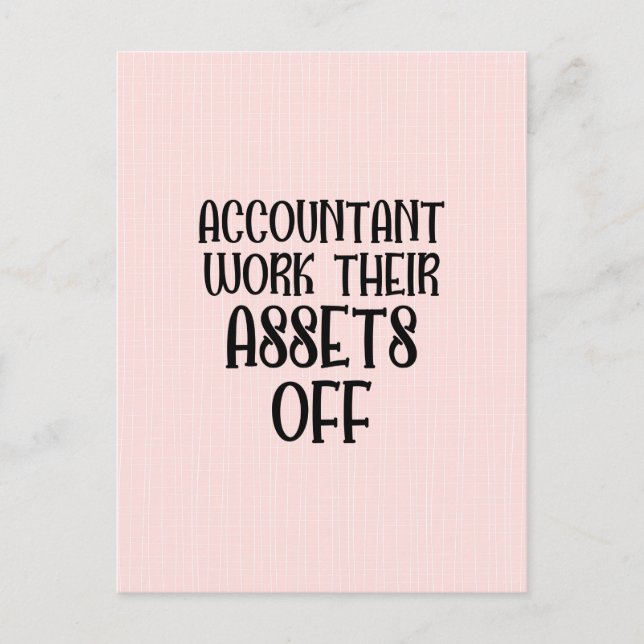 Carte Postale Comptable Travailler Leurs Actifs (Devant)