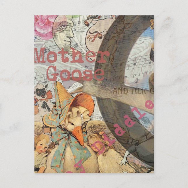 Carte Postale Comptine de la Mère l'Oie Conte de Fées (Devant)