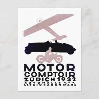 Carte Postale Comptoir automobile Zurich 1932