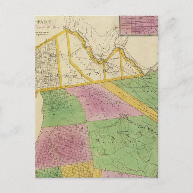 Carte Postale Comté d'Albany, Schenectady (Devant)