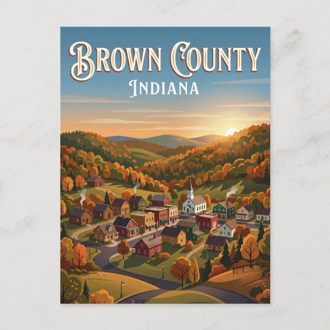 Carte Postale Comté de Brown USA (Devant)