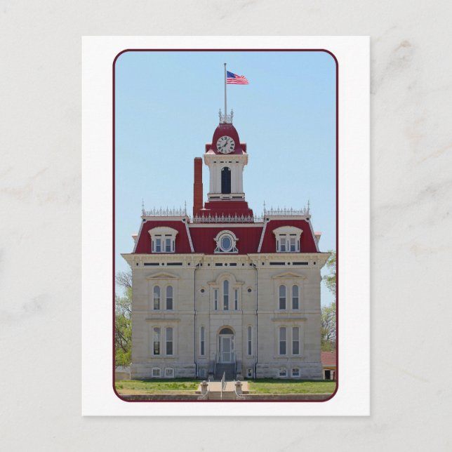 Carte Postale Comté de Chase, Kansas, Palais de justice (Devant)