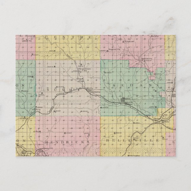 Carte Postale Comté de Chautauqua, Kansas (Devant)