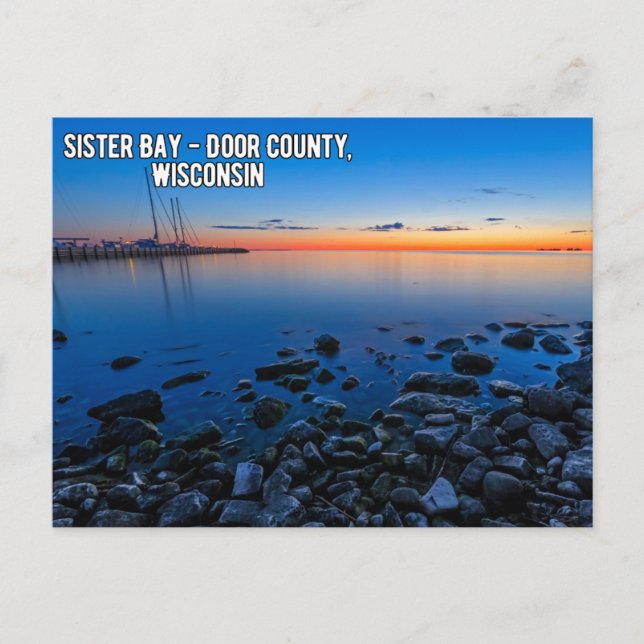 Carte Postale Comté de Porte de Sister Bay Wisconsin (Devant)