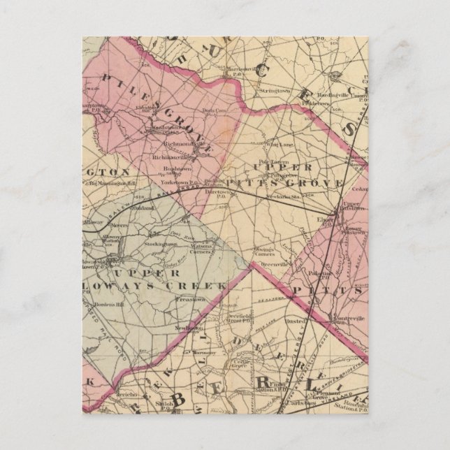 Carte Postale Comté de Salem, NJ (Devant)