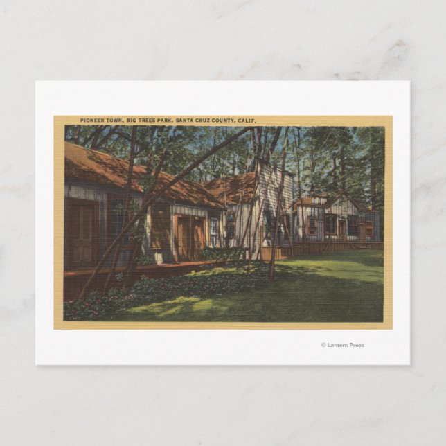 Carte Postale Comté de Santa Cruz, Californie - Ville pionnière (Devant)