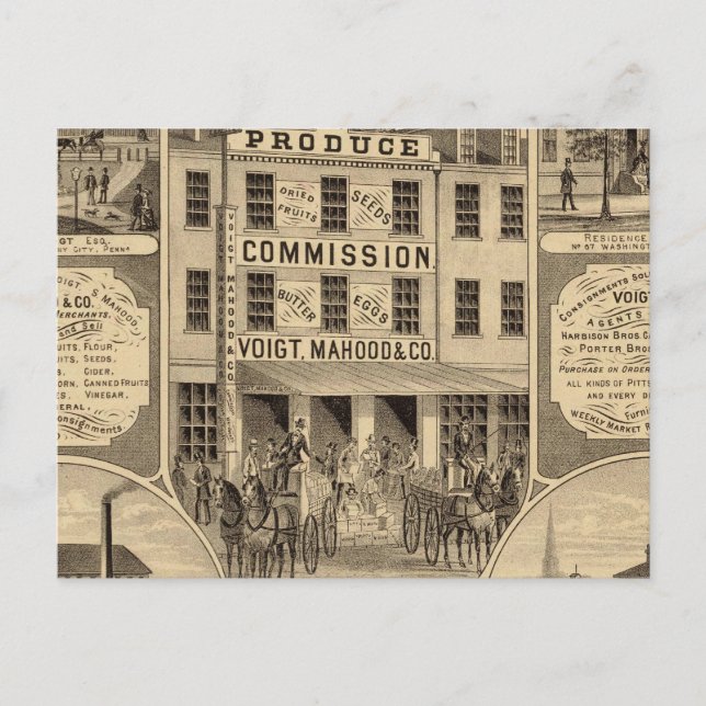 Carte Postale Comté de Westmoreland, Pennsylvanie (Devant)