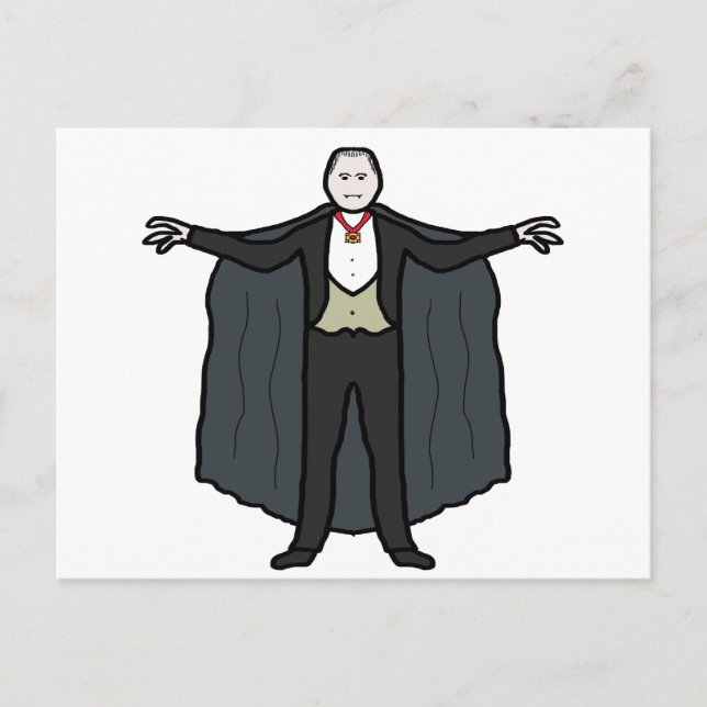 Carte Postale Comte Dracula Vampire (Devant)