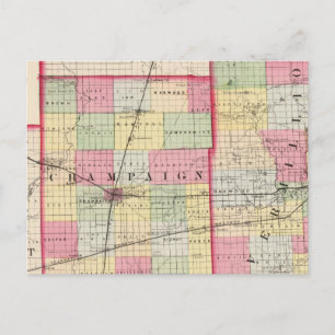 Carte Postale Comtés de Champaign, Vermillion