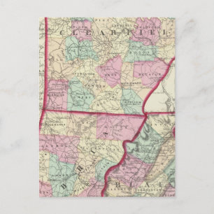 Carte Postale Comtés de Clearfield, Cambria, Blair