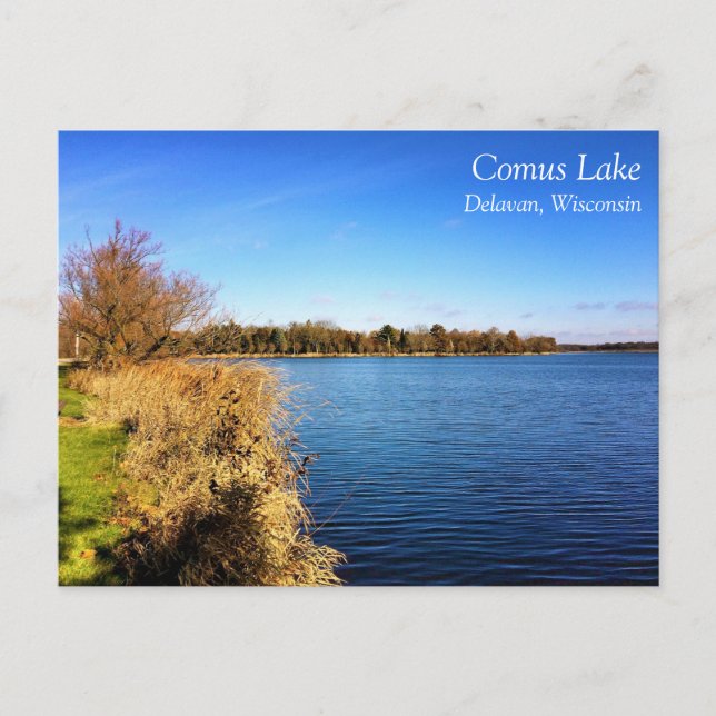 Carte Postale Comus Lake, Delavan, Wisconsin (Devant)
