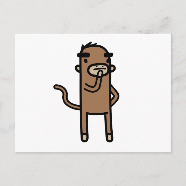 Carte Postale Concentrer le singe (Devant)