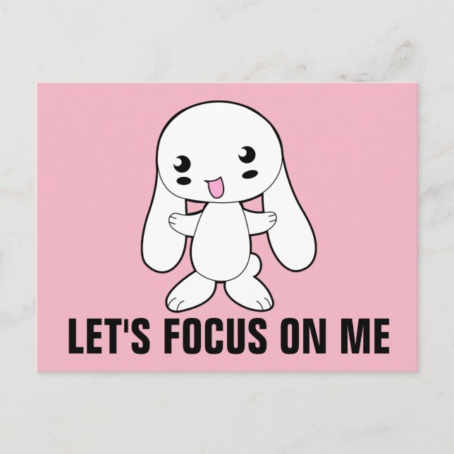 CARTE POSTALE CONCENTRONS-NOUS SUR MOI RUDE BUNNY POSTCARDS (Devant)