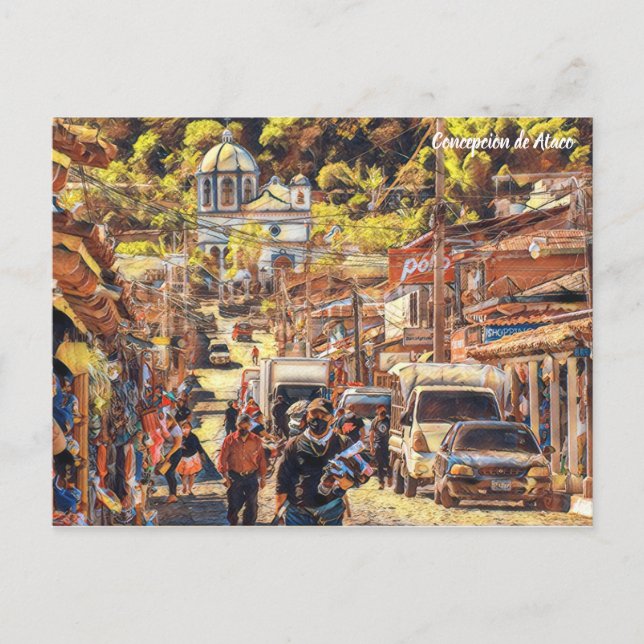 Carte Postale Concepción de Ataco, El Salvador, Art (Devant)
