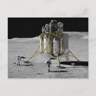 Carte Postale Concept Art de Altair Lunar Lander et Astronauts