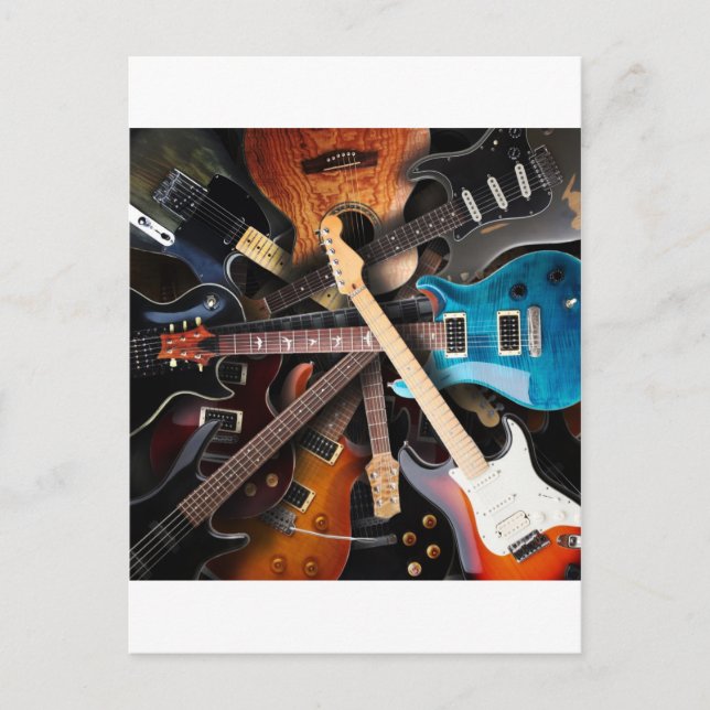 Carte Postale Concept de guitares électriques (Devant)