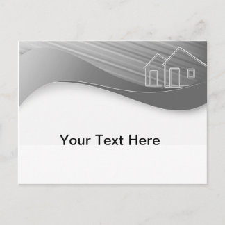 Carte Postale Concept immobilier gris