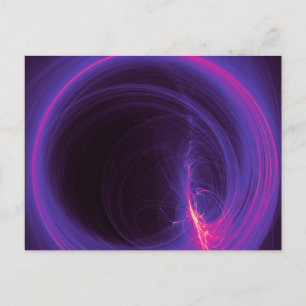 Carte Postale Conception abstraite circulaire rose et violet