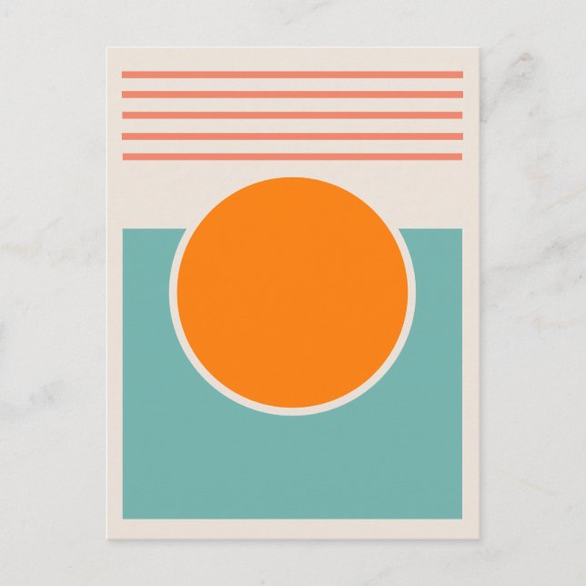 Carte Postale Conception Abstraite de Soleil (Devant)
