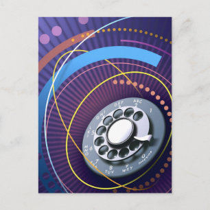 Carte Postale Conception abstraite des téléphones rotatifs