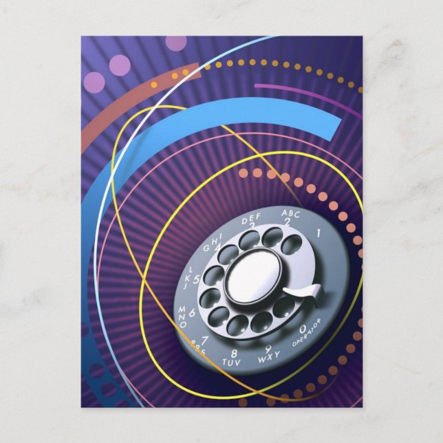 Carte Postale Conception abstraite des téléphones rotatifs (Devant)