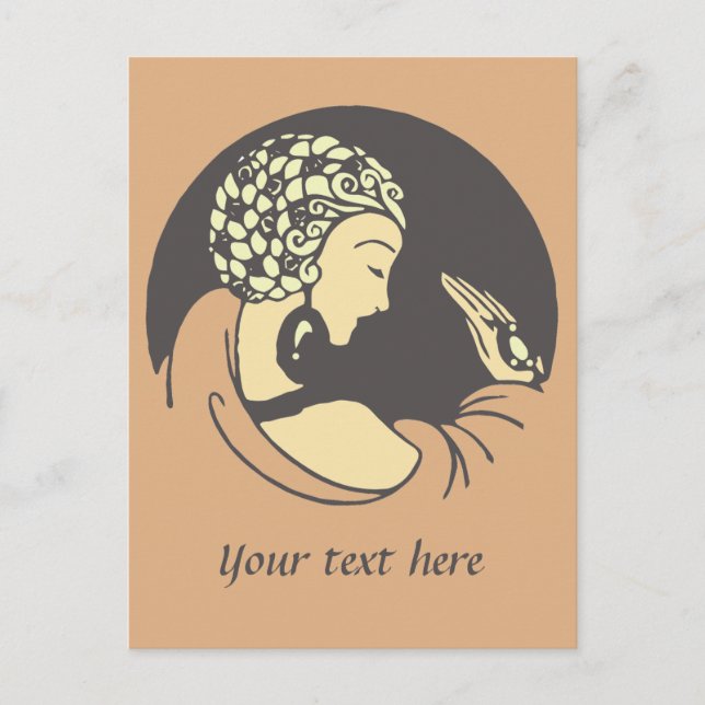 Carte Postale Conception Art nouveau personnalisable (Devant)