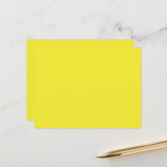 Carte Postale Conception avec un Arrière - plan jaune et une bor (Devant/Arrière en situation)