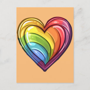 Carte Postale Conception cardiaque gay pride