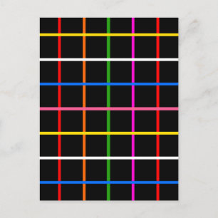 Carte Postale Conception carreaux de fenêtre colorés sur fond no