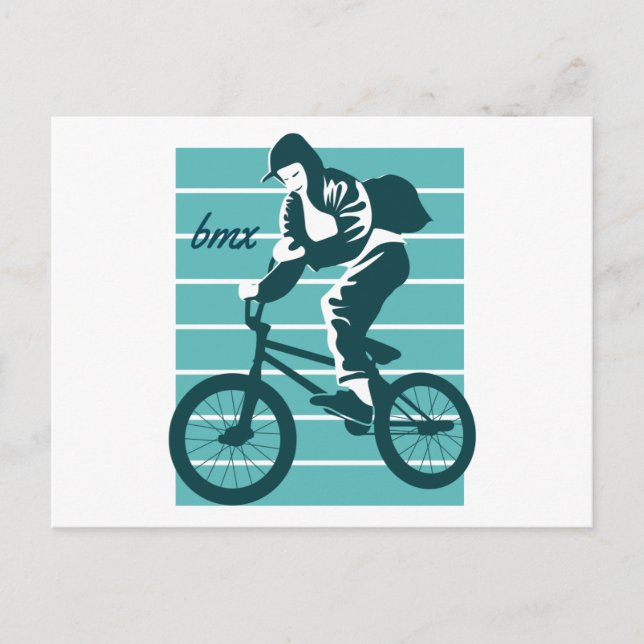 Carte Postale Conception Cool Rider - BMX (Devant)