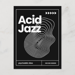 Carte Postale conception d'affiche de musique Acid Jazz