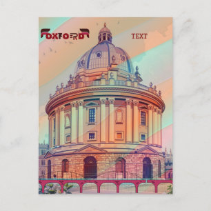 Carte Postale Conception d'affiche de voyage d'eau d'Oxford Angl
