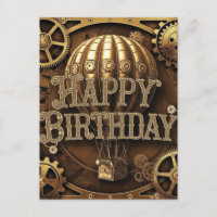 Conception d'anniversaire d'aventure Steampunk