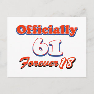 Carte Postale Conception d'anniversaire de 61 ans