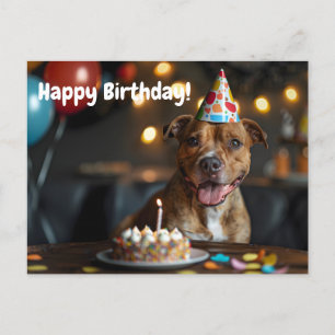 Carte Postale Conception d'anniversaire de Staffordshire bull te