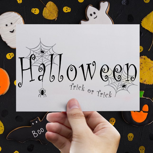 Carte Postale Conception d'araignée d'Halloween farce ou attrape (Créateur téléchargé)