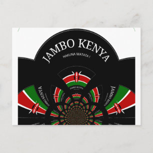 Carte Postale Conception d'art de bienvenue Jambo inspirée du dr