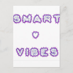 Carte Postale Conception d'art de texte de citation Smart Vibes