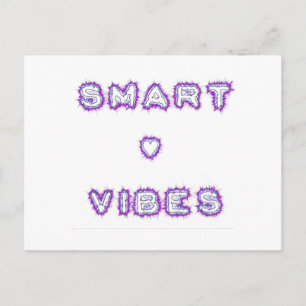 Carte Postale Conception d'art de texte de citation Smart Vibes