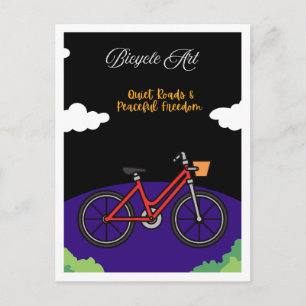 Carte Postale Conception d'art de vélo minimaliste