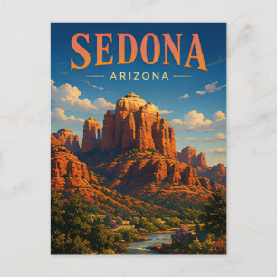 Carte Postale Conception d'aventure des roches rouges de Sedona 