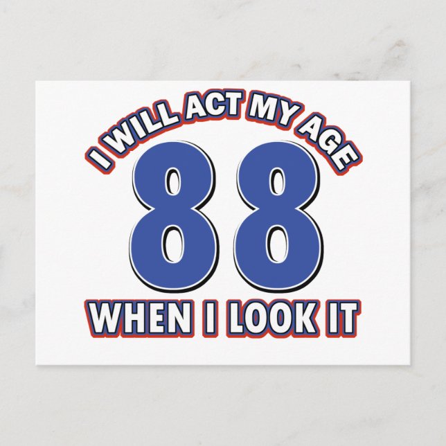 Carte Postale Conception de 88e anniversaire (Devant)