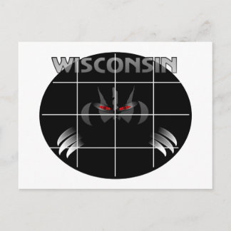 Carte Postale Conception de Badger de l'État du Wisconsin