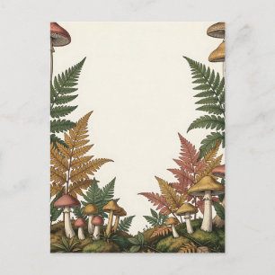 Carte Postale Conception de bordure botanique de fougère de cham