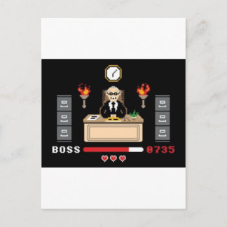 Carte Postale Conception de 'Boss' Pixel - GeekShirts