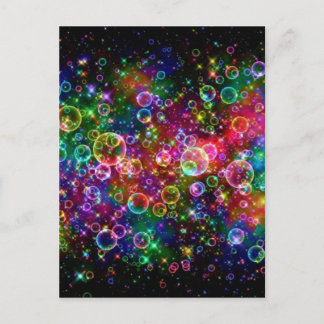 Carte Postale Conception de bulles colorées
